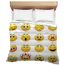 Vector Set Of Smiley Icons Bedding 67832096