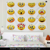 Vector Set Of Smiley Icons Wall Art 67832096