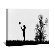 Vector Silhouette Of Woman. Wall Art 65896779
