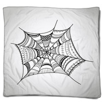 Vector Spider web Blankets 65720558