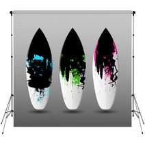 Vector Surfboard Design Templates Backdrops 111759288