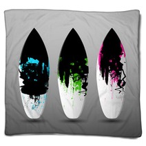 Vector Surfboard Design Templates Blankets 111759288