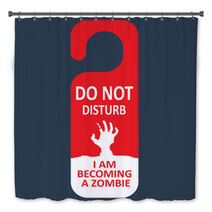 Vector Tag Do Not Disturb Zombie Bath Decor 78303358