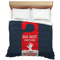 Vector Tag Do Not Disturb Zombie Bedding 78303358