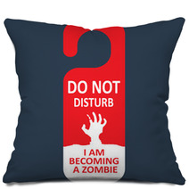 Vector Tag Do Not Disturb Zombie Pillows 78303358