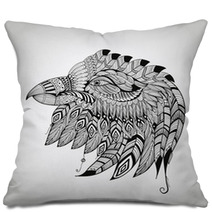 Vector Tattoo Eagle Head Pillows 65720452