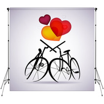 Vector Valentine Card With Two Bicycles Backdrops 40957984