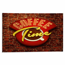 Vector Vintage Cafe Sign Rugs 60824128
