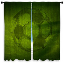 Vector Watercolor Soccer Ball, Easy All Editable Window Curtains 54739551