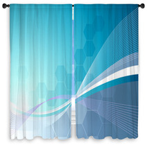 Vector Wave Background Window Curtains 4052176