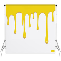 Vector Yellow Seamless Paint Drips Backdrops 64464940