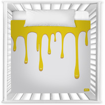 Vector Yellow Seamless Paint Drips Nursery Decor 64464940