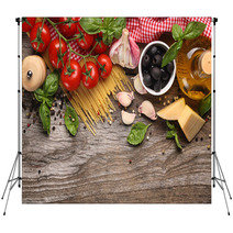 Vegetables,herbs And Spices For Italian Food Backdrops 65142681