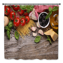 Vegetables,herbs And Spices For Italian Food Bath Decor 65142681