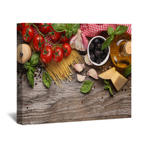 Vegetables,herbs And Spices For Italian Food Wall Art 65142681