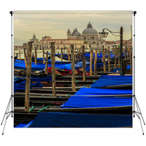 Venice, Italy - Gondolas And San Giorgio Maggiore Backdrops 68675892