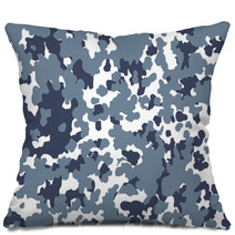 Veterans Day Seamless Background Camouflage Dark Gray Light Gray Pillows 125708935