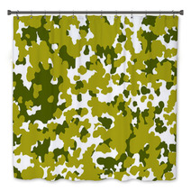 Veterans Day Seamless Background Camouflage Green Khaki Bath Decor 125707313