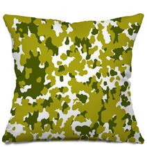 Veterans Day Seamless Background Camouflage Green Khaki Pillows 125707313