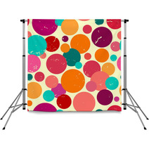 Vibrant Colorful Circles Geometric Polka Dot Backdrops 59634159