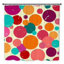Vibrant Colorful Circles Geometric Polka Dot Bath Decor 59634159