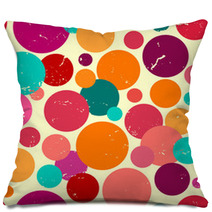 Vibrant Colorful Circles Geometric Polka Dot Pillows 59634159