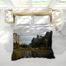 View Of El Capitan And Merced River In Yosemite National Park Bedding 60856038