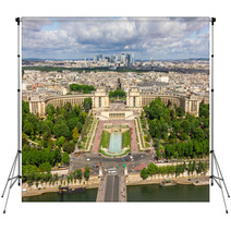 View Of Paris  River Seine The Palais De Chaillot La Defense Backdrops 67986689