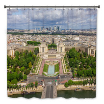 View Of Paris  River Seine The Palais De Chaillot La Defense Bath Decor 67986689