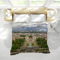 View Of Paris  River Seine The Palais De Chaillot La Defense Bedding 67986689