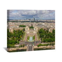 View Of Paris  River Seine The Palais De Chaillot La Defense Wall Art 67986689