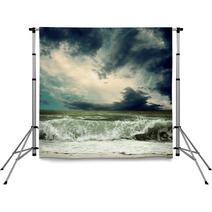 View Of Storm Seascape Backdrops 55920143