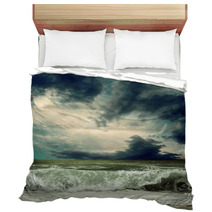View Of Storm Seascape Bedding 55920143