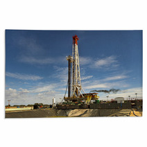 View Of The Land Rig Across The Sump Pit Rugs 63654667