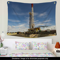 View Of The Land Rig Across The Sump Pit Wall Art 63654667