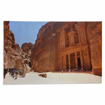 View Of The Treasury Al Khazneh, Jordan Rugs 64841803