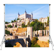 View Of  Toledo In Sunny Summer Day Backdrops 64932786