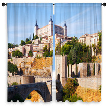 View Of  Toledo In Sunny Summer Day Window Curtains 64932786