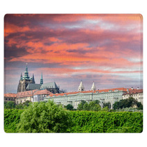View On The Colorful Summer Prague Gothic Castle Above River Vlt Rugs 62048346