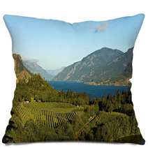 View Over Columbia River,  Columbia River Gorge, Oregon. Pillows 44926496