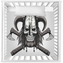 Viking Skull In Helmet Nursery Decor 104473175