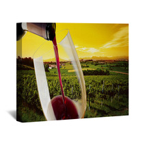 Vineyard In The Sunset Wall Art 61932399