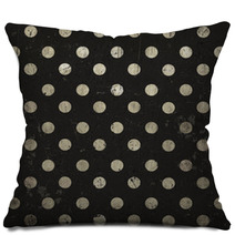 Vintage Abstract Background, Polka Dots, Grunge Texture Pillows 53209217