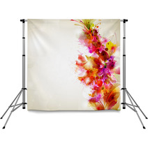 Vintage Abstract Background With Floral Branch Backdrops 45234137