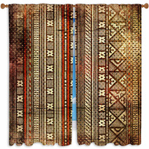 Vintage African Background Window Curtains 11329916