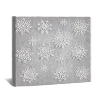 Vintage Background With Snowflake Set - Vector Illustration Wall Art 58261290