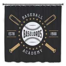 Vintage Baseball Logo Emblem Badge And Design Elements Bath Decor 110137233
