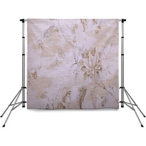 Vintage Beige Wallpaper With Shabby Chic Floral Pattern Backdrops 71744650