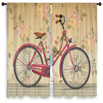 Vintage Bike Window Curtains 42532975