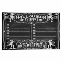 Vintage Blackboard For Halloween Party Rugs 56885549